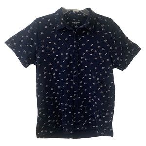 Kenneth Cole Medium Floral Short Sleeve Button Up Shirt